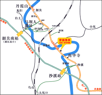 曹溪温泉,南华寺地图