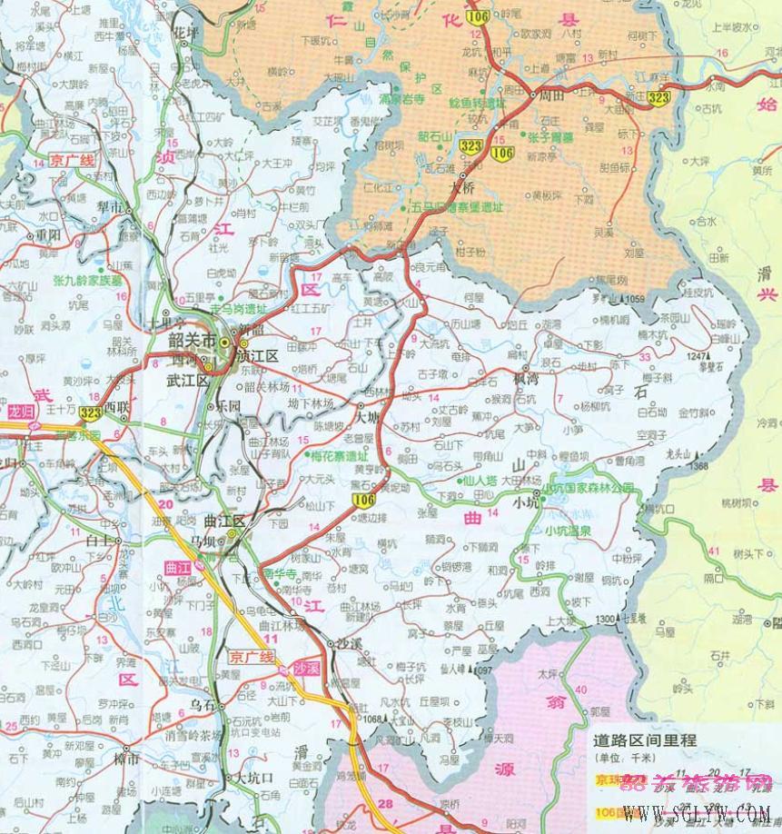韶关地区地图高清版图片